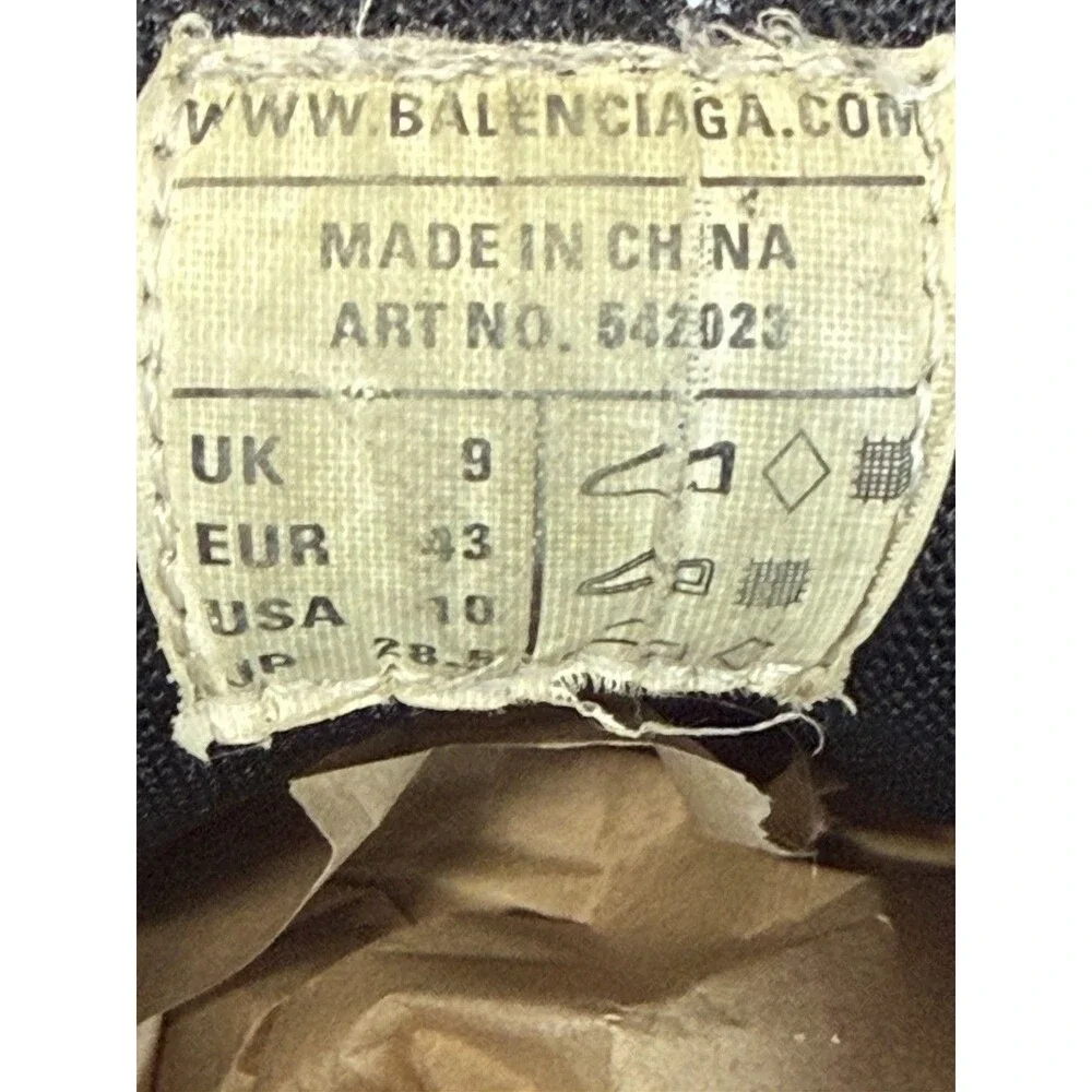 Balenciaga Track  Men’s. Runner Black Sz 10